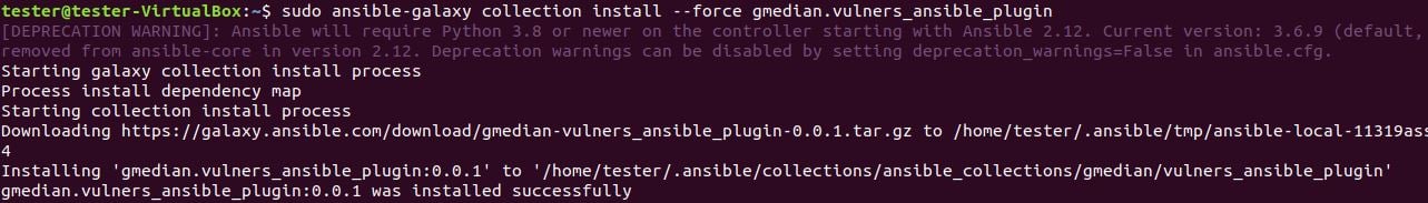Vulners plugin start