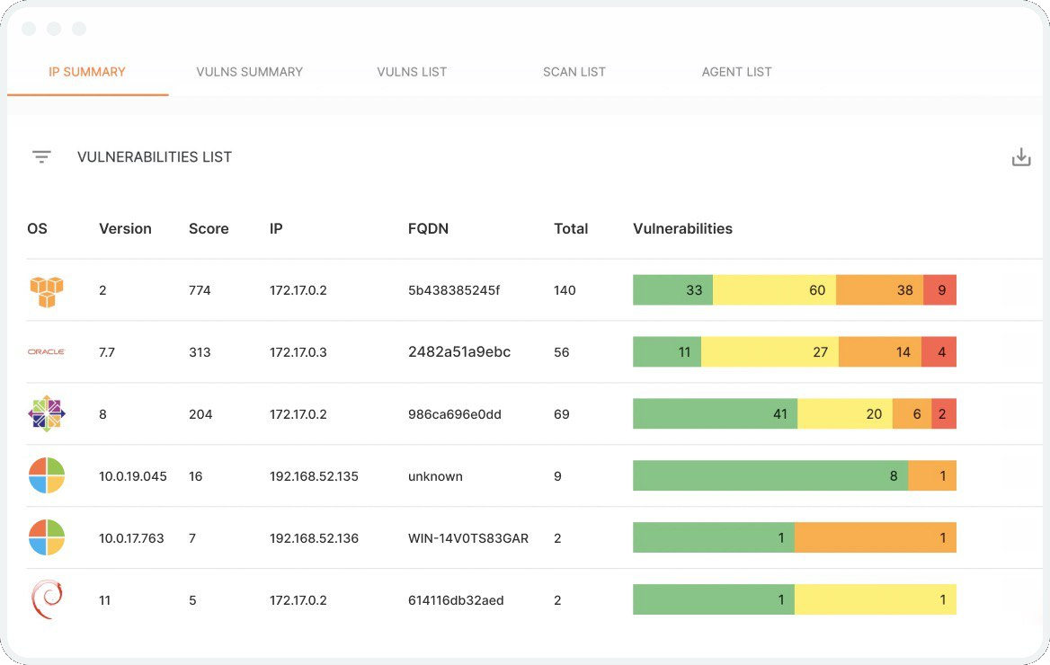 Vulners Audit IP Summary